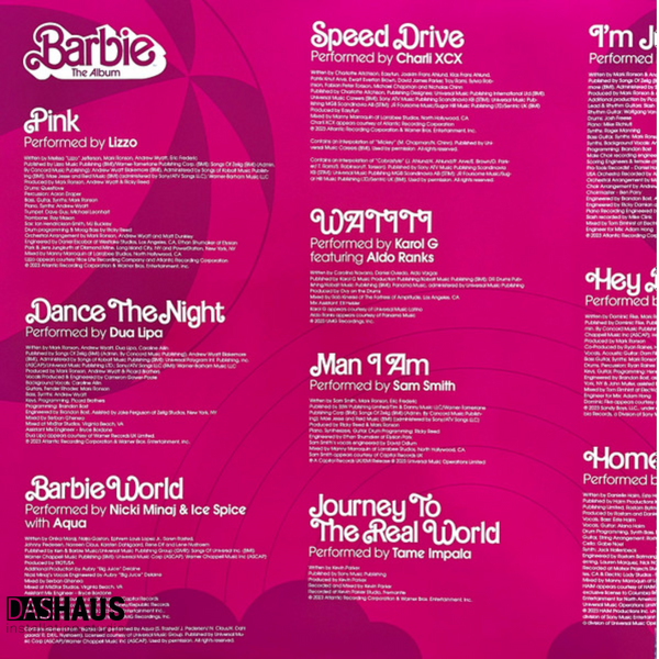 Виниловая пластинка Various &ndash; Barbie The Album (LP, 2023/2023, Europe, Album, Hot Pink Vinyl, Stereo) 007567861676 фото