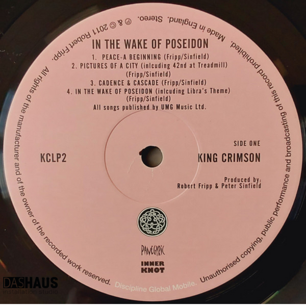 Виниловая пластинка King Crimson &ndash; In The Wake Of Poseidon (LP, Album, Reissue, 200g, Textured Sleeve, 1970/2011, England, KCLP2) KCLP2 фото