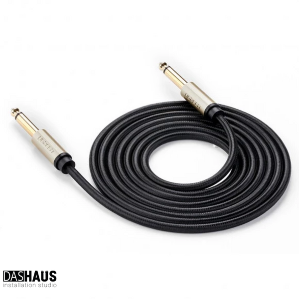 UGREEN AV128 6.3 mm to 6.3 mm Audio Cable Braided, 2 m Gray 10638 90402016 фото