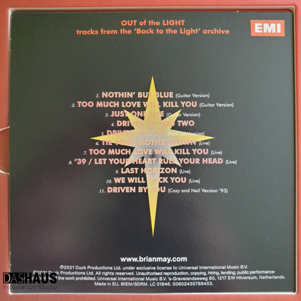 Виниловая пластинка Brian May &ndash; Back To The Light (LP + 2CD, 1992/2021, Germany, Stereo, 00602435789439) 00602435789439 фото