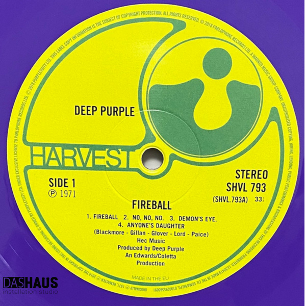 Вінілова платівка Deep Purple &mdash; Fireball (LP, 1971/2018, Germany, SHVL 793 / 0190295565091, Purple Vinyl, Textured Gatefold) SHVL 793/0190295565091 фото