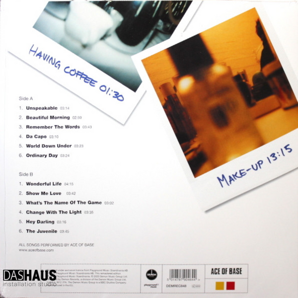 Вінілова платівка Ace Of Base &ndash; Da Capo (LP, 2002/2020, Europe, Clear) EMR 014362-2/DEMREC848 фото