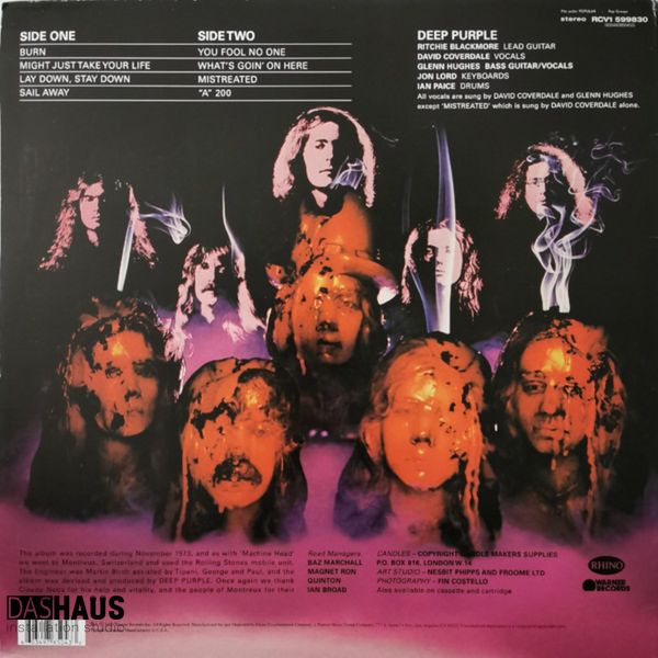 Вінілова платівка Deep Purple &mdash; Burn (LP, 1974/2019, Czech Republic, RCV1 599830 / 603497850433, Purple Translucent) RCV1 599830/603497850433 фото