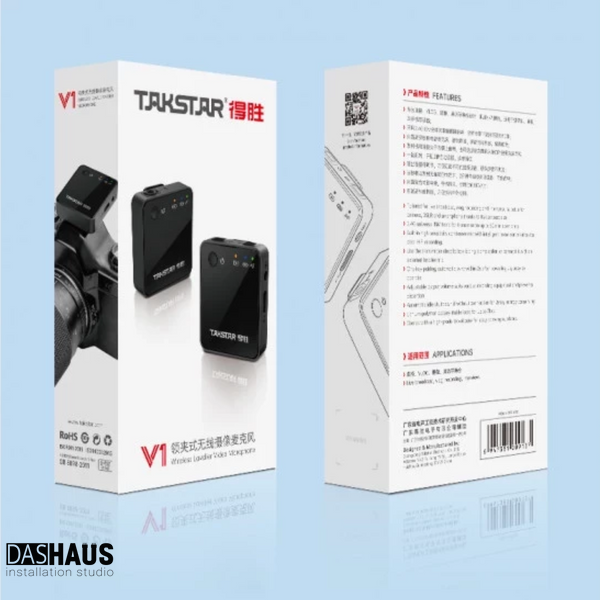Takstar V1 Single Wireless Lavalier Video Microphone 90403010 фото