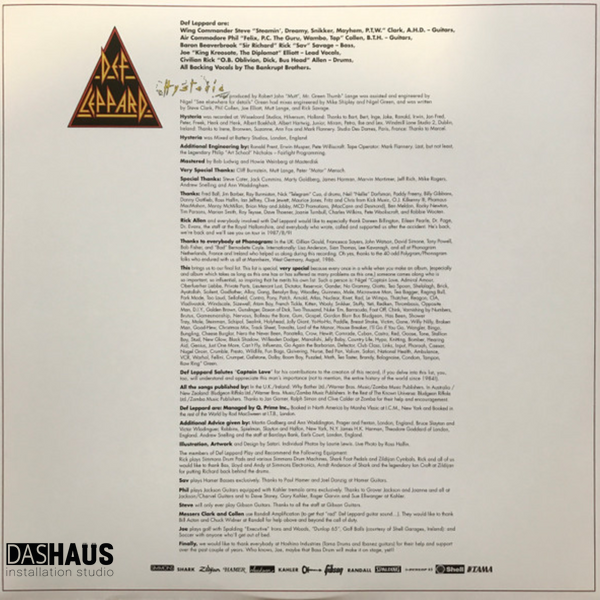 Вінілова платівка Def Leppard &mdash; Hysteria (2LP, 1987/2017, Germany, 5756092, 180g Gatefold) 5756092 фото