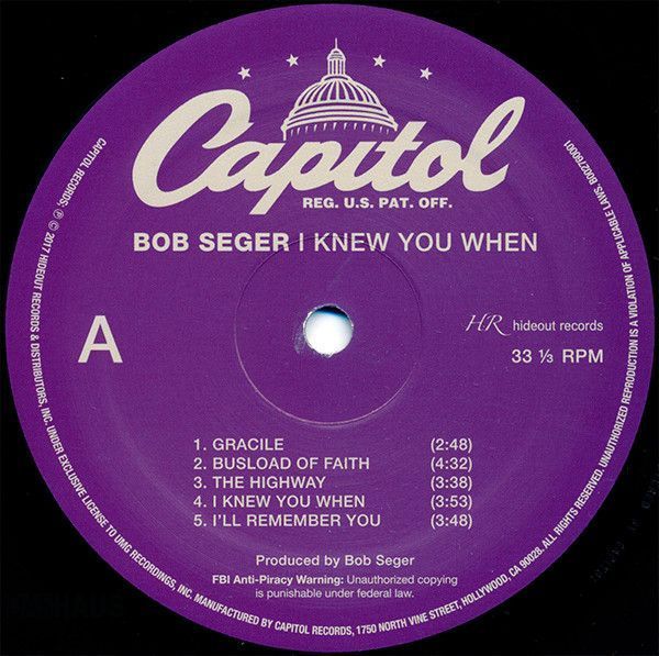 Платівка вінілова Bob Seger &lrm;&ndash; I Knew You When B002760001 фото