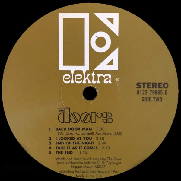 Виниловая пластинка The Doors &ndash; The Doors (LP, 180g, Stereo, Reissue, 1967/2009, Germany, 8122-79865-0) 8122-79865-0 фото