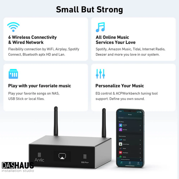 Arylic S50 Pro + Wireless Stereo Preamplifier S50PROPLUS фото