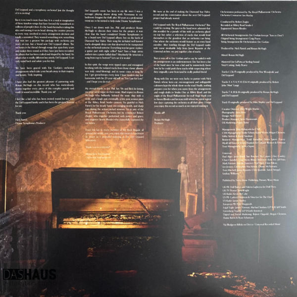 Виниловая пластинка Def Leppard With The Royal Philharmonic Orchestra &ndash; Drastic Symphonies (2LP, 2023, Europe, 00602445663392, 180g Gatefold) 00602445663392 фото