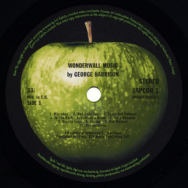 Виниловая пластинка George Harrison &ndash; Wonderwall Music (LP, 1968/2017, Worldwide, 0602557090307 / 5709030 / SAPCOR 1) 0602557090307/5709030/SAPCOR 1 фото