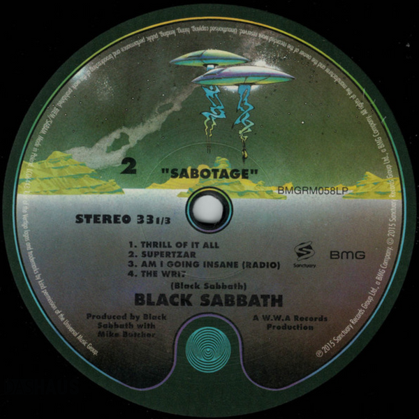 Виниловая пластинка Black Sabbath &ndash; Sabotage (LP, 1975/2022, Germany, Reissue, 180g, Stereo) BMGRM058LP фото