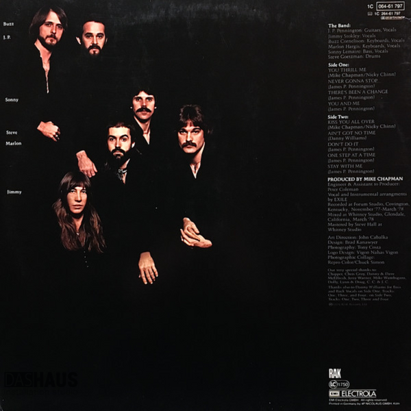 Виниловая пластинка Exile &ndash; Mixed Emotions (LP, 1978, Germany, 1C 064‑61 797) 1C 064-61 797 фото