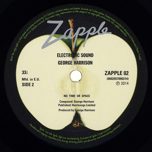 Виниловая пластинка George Harrison &ndash; Electronic Sound (LP, 1969/2017, Worldwide, 5709031 / ZAPPLE 02 / 0602557090314) 5709031/ZAPPLE 02/0602557090314 фото