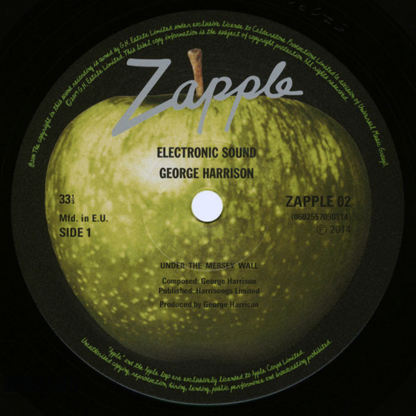 Виниловая пластинка George Harrison &ndash; Electronic Sound (LP, 1969/2017, Worldwide, 5709031 / ZAPPLE 02 / 0602557090314) 5709031/ZAPPLE 02/0602557090314 фото