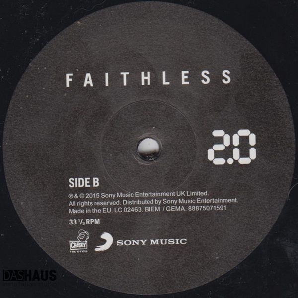 Виниловая пластинка Faithless &ndash; 2.0 (2LP, 2015, Europe, 88875071591) 88875071591 фото