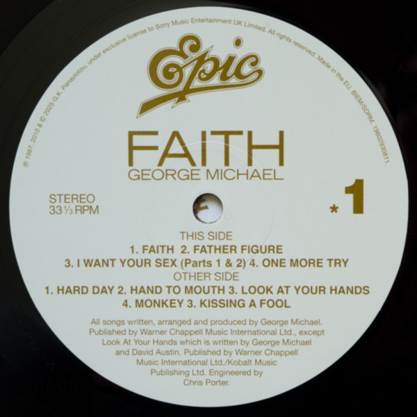 Вінілова платівка George Michael &ndash; Faith (LP, 1987/2026, Europe, 19802930811) 19802930811 фото