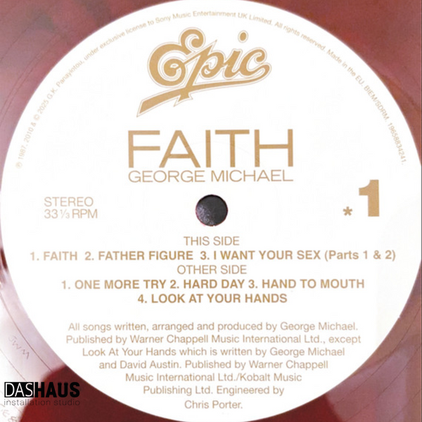 Виниловая пластинка George Michael &ndash; Faith (2LP, Red & Black Marbled Vinyl, 1987/2026, Europe, 19658834251) 19658834251 фото