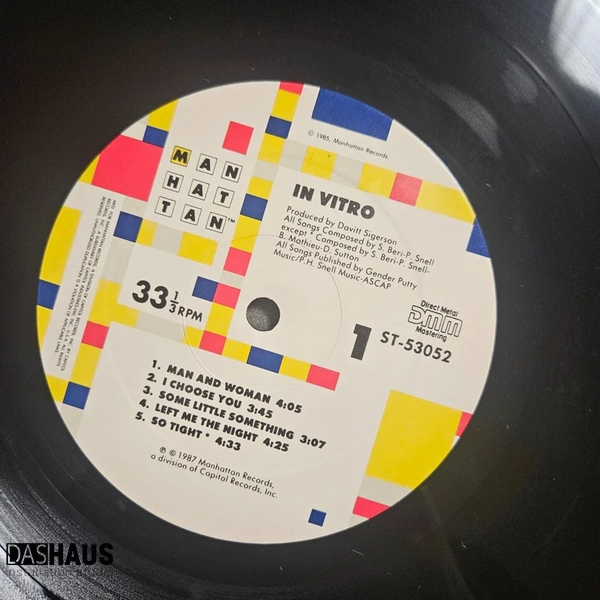 Вінілова платівка In Vitro &ndash; In Vitro (LP, 1987, US, ST‑53052) ST-53052 фото