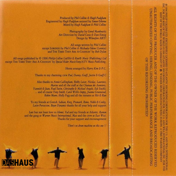 Аудіо Касета Phil Collins &ndash; Dance Into The Light (MC, Album, Cassette) 706301600047 фото