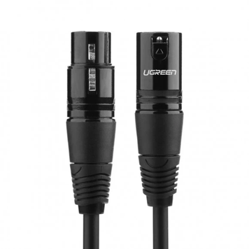 UGREEN AV130 XLR Male to Female Microphone Cable, 2 m Black 20710 90401986 фото