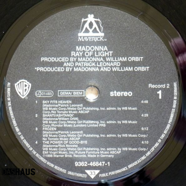 Виниловая пластинка Madonna &ndash; Ray Of Light (2LP, Vinyl) 93624684718 фото