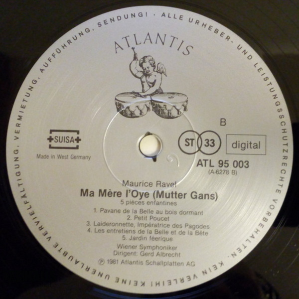 Вінілова платівка Gerd Albrecht / Maurice Ravel / Wiener Symphoniker &ndash; Ma M&egrave;re L&rsquo;Oye (Mutter Gans) (LP, 1981, Switzerland, ATL 95 003) ATL 95 003 фото