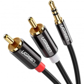 UGREEN AV116 3.5 mm to 2RCA Audio Cable, 1 m Black 10749 904019671 фото