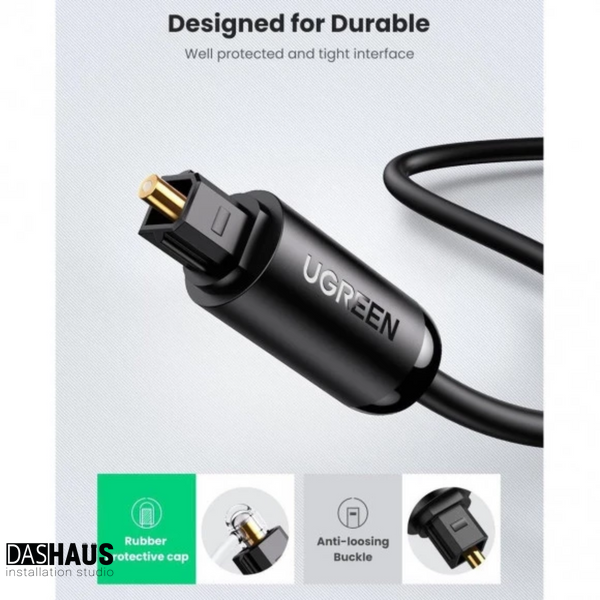 UGREEN AV122 Toslink - Toslink Optical Audio Cable, 3 m Black 70893 90402820 фото
