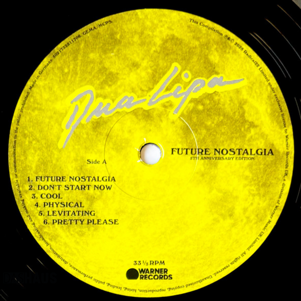 Вінілова платівка Dua Lipa &ndash; Future Nostalgia (5th Anniversary Edition) (3LP, Black + Clear w/ Yellow Splatter, 2020/2025, Germany, 5021732511706) 5021732511706 фото