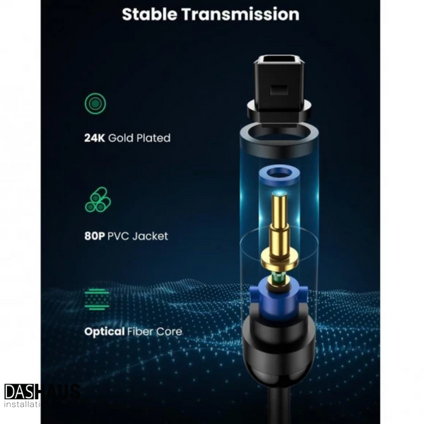 UGREEN AV122 Toslink - Toslink Optical Audio Cable, 1.5 m Black 70891 90402816 фото
