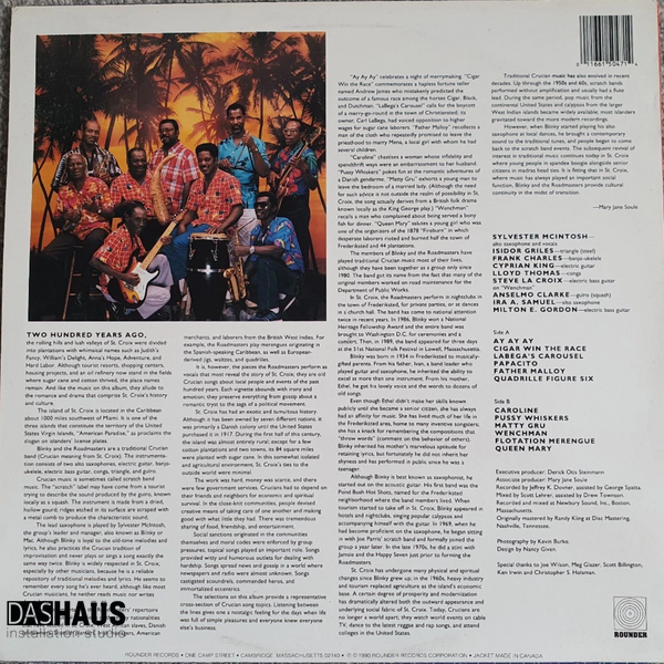Виниловая пластинка Blinky & The Roadmasters &ndash; Crucian Scratch Band Music (LP, 1990, US, Original, Stereo) 5047 фото