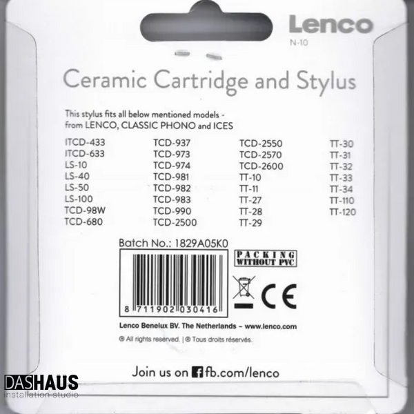 Lenco cartridge N-10 A001829 фото
