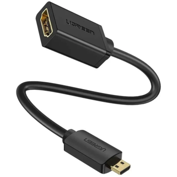 UGREEN Micro HDMI Male to HDMI Female Adapter Cable, 22 cm Black 20134 90403476 фото