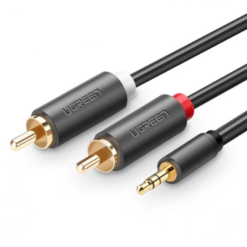 UGREEN AV102 3.5 mm to 2RCA Audio Cable, 3 m Gray 10512 904019651 фото