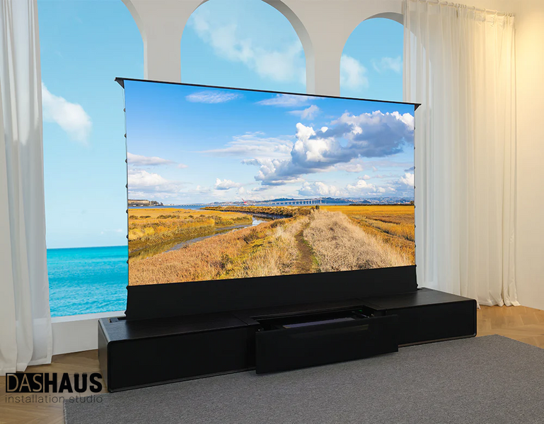Моторизированая тумба Shore RolaTv 120" Black RolaTV120 фото