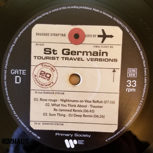 Виниловая пластинка St Germain &ndash; Tourist Travel Versions (2LP, Vinyl) 190295177966 фото