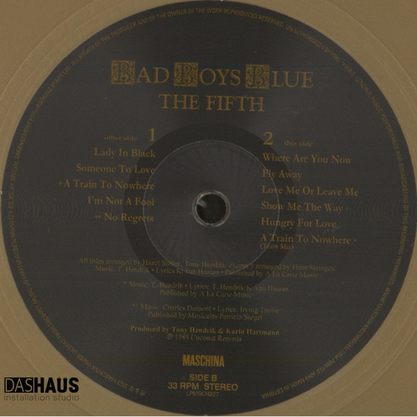 Виниловая пластинка Bad Boys Blue &ndash; The Fifth (LP, 1989/2025, Estonia, Album, Reissue, Special Edition, Stereo, Gold, 200 gram) LPMSCN327 фото