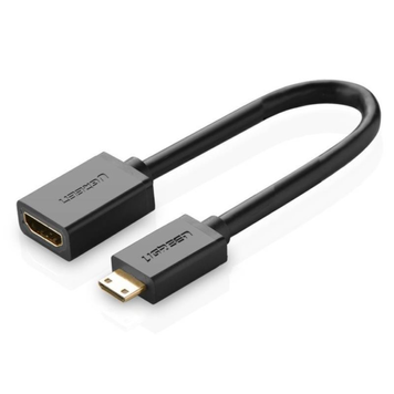 UGREEN Mini HDMI Male to HDMI Female Adapter Cable, 22 cm Black 20137 90402195 фото