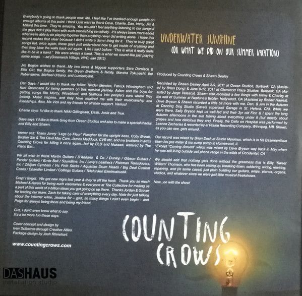 Платівка вінілова Counting Crows &ndash; Underwater Sunshine (Or What We Did On Our Summer Vacation) MOVLP582 фото