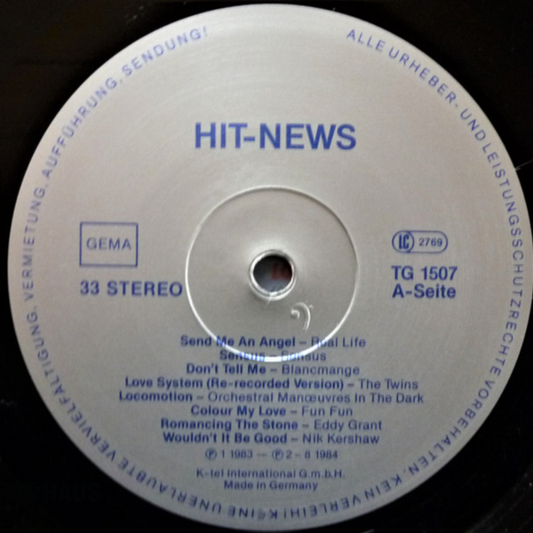 Вінілова платівка Various &ndash; Hit‑News (LP, 1984, Germany, TG 1507) TG 1507 фото