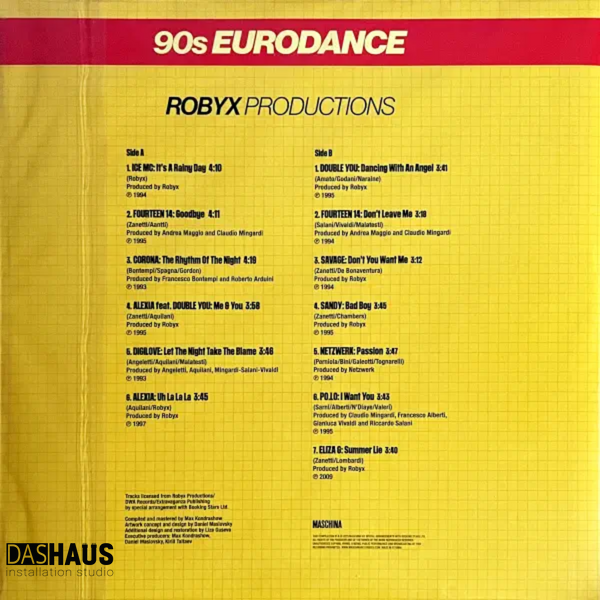 Вінілова платівка Various &mdash; DanceMaschina: 90s Eurodance &ndash; Robyx Productions (LP, 2025, Estonia, LPMSCN284) LPMSCN284 фото