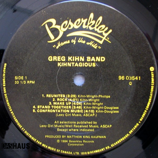 Вінілова платівка Greg Kihn Band &ndash; Kihntagious (LP, 1984, Canada, 96 03541) 96 03541 фото