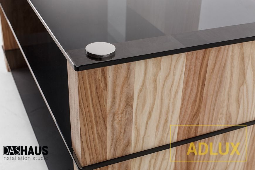 ADLUX MODUL TV‑3‑1200‑WO‑BG white oak + black glass MODUL_TV_3_1200_WO_BG фото