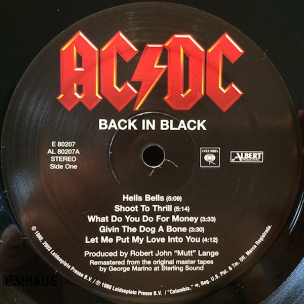 Вінілова платівка AC/DC &ndash; Back In Black (LP, 1980, USA) E 80207 фото