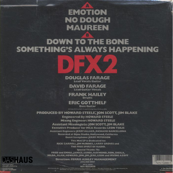 Вінілова платівка DFX2 &mdash; Emotion (12", Mini‑Album, 1983, US, MCA‑36000) MCA-36000 фото