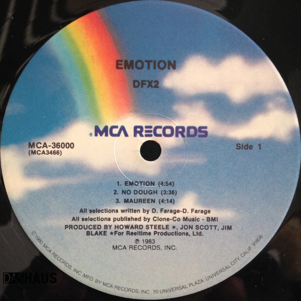 Вінілова платівка DFX2 &mdash; Emotion (12", Mini‑Album, 1983, US, MCA‑36000) MCA-36000 фото