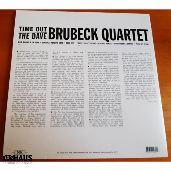 Вінілова платівка The Dave Brubeck Quartet &mdash; Time Out (LP, 1959/2022, Europe, DOL705HB, Blue Vinyl, 180g) DOL705HB фото