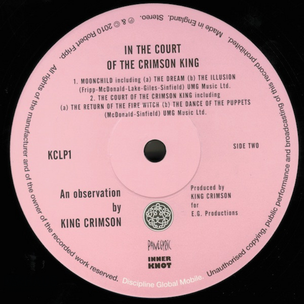 Виниловая пластинка King Crimson &ndash; In The Court Of The Crimson King (LP, Album, Reissue, 200g, Gatefold, 1969/2010, England, KCLP1) KCLP1 фото