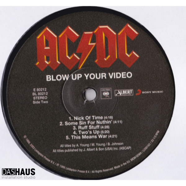 Вінілова платівка AC/DC &ndash; Blow Up Your Video (LP, 1988/2020, Germany) E 80212 фото