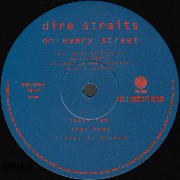 Вінілова платівка Dire Straits &mdash; On Every Street (2LP, 1991/2014, Europe, 3752914, Back To Black, 180g, Remastered) 3752914 фото